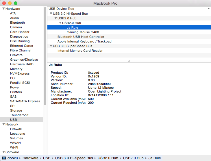 macbook pro bluetooth usb host controller